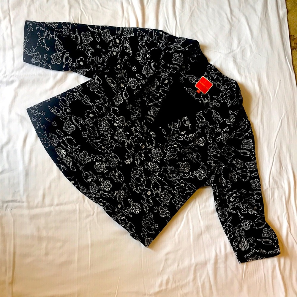 Black floral blazer